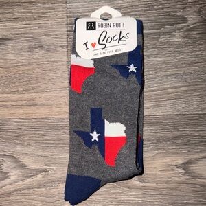 Robin Ruth Men’s Texas Flag Crew Socks